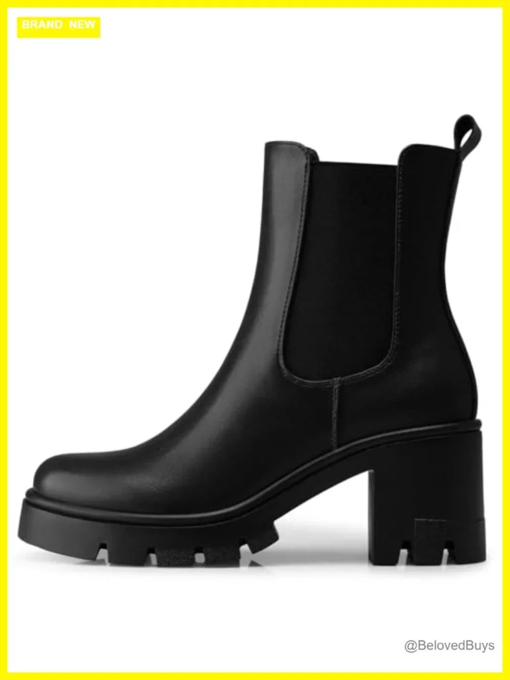 PU Leather Chelsea Boots | Chunky Heel Platform Ankle Booties 2026
